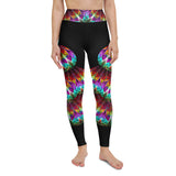 Black Light Peacock Yoga / Performance Leggings
