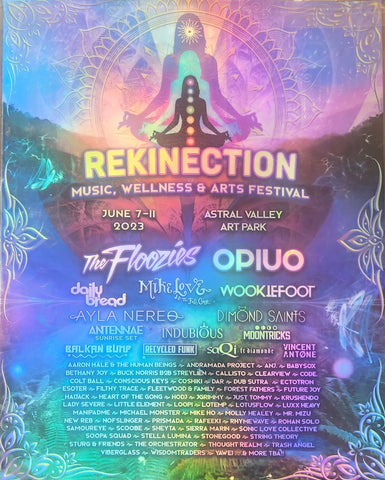 2023 Holographic ReKinection Festival Poster by Stella Lumina & ReKinection