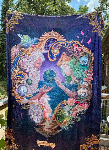 Logo Collab Tapestry with Bonzai Bruce and Venusian Visions