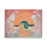 Oceans of Balance Sunset Art Poster Stella Lumina Collab