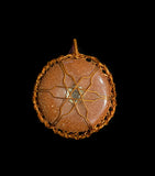 Red Goldstone Sacred Geometry Pendant