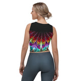 Black Light Peacock Performance Crop Top