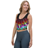 Black Light Peacock Performance Crop Top