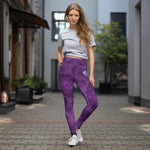 Purple Flower Mandala Yoga Leggings