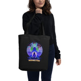 Lotus Pose (Blue) Eco Tote Bag