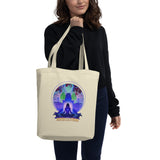 Lotus Pose (Blue) Eco Tote Bag