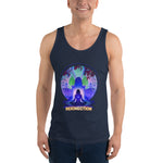 Lotus Pose (Blue) Tank Top - Cotton, Unisex