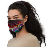 Black Light Peacock Face Mask