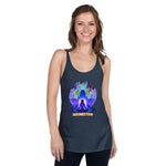 Lotus Pose (Blue) Women's Racerback Tank