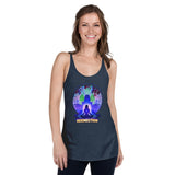 Lotus Pose (Blue) Women's Racerback Tank