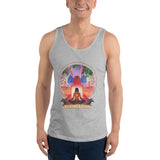 Lotus Pose (Red) Tank Top - Cotton, Unisex