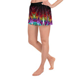 Black Light Peacock Short Shorts