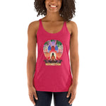 Lotus Pose (Red) Women's Racerback Tank