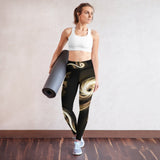 Golden Fractal Spiral Yoga / Performance Leggings