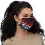 Black Light Peacock Face Mask