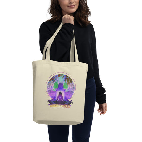 Lotus Pose (Purple) Eco Tote Bag