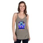 Lotus Pose (Blue) Women's Racerback Tank