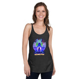 Lotus Pose (Blue) Women's Racerback Tank