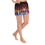 Black Light Peacock Short Shorts