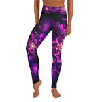 Black Light Flower Yoga / Performance Leggings