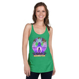 Lotus Pose (Purple) Women's Racerback Tank