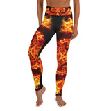 Fire Fractal Yoga / Performance Leggings