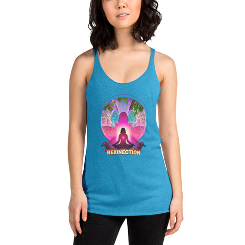 Lotus Pose (Pink) Women's Racerback Tank