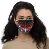 Black Light Peacock Face Mask