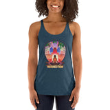 Lotus Pose (Red) Women's Racerback Tank