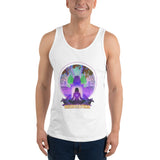 Lotus Pose (Purple) Tank Top - Cotton, Unisex