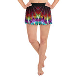 Black Light Peacock Short Shorts