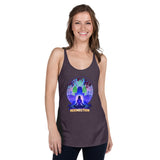 Lotus Pose (Blue) Women's Racerback Tank