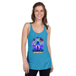 Lotus Pose (Blue) Women's Racerback Tank