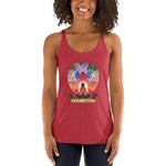 Lotus Pose (Red) Women's Racerback Tank