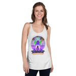 Lotus Pose (Purple) Women's Racerback Tank