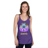 Lotus Pose (Purple) Women's Racerback Tank