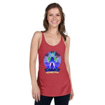 Lotus Pose (Blue) Women's Racerback Tank