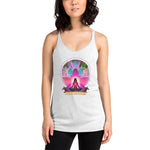 Lotus Pose (Pink) Women's Racerback Tank